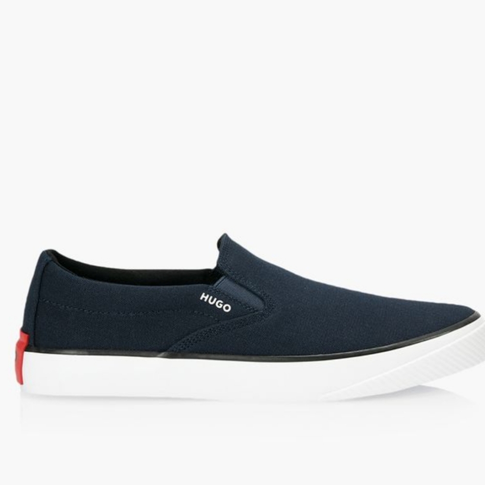 HUGO DYER SLON | Men's Low Top Slip On Sneakers - Navy Size 40